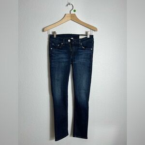 Rag and bone dark wash ankle skinny jeans 25